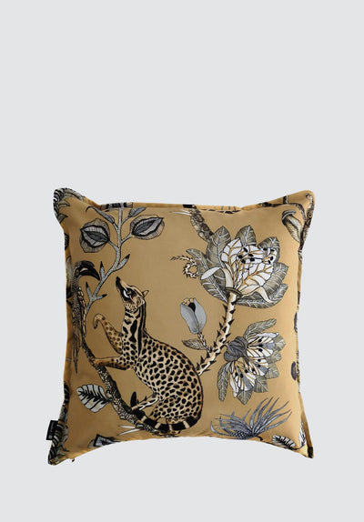 Camp Critters | Gold Outdoor Cushion Cover
