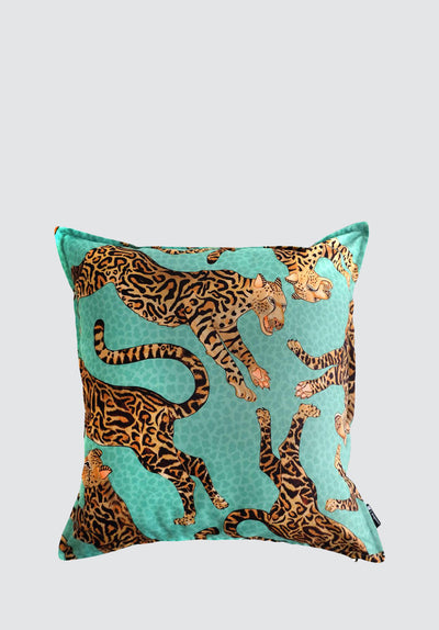 Cheetah King | Jade Outdoor Cushion Cover