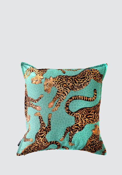 Cheetah King | Jade Outdoor Cushion Cover
