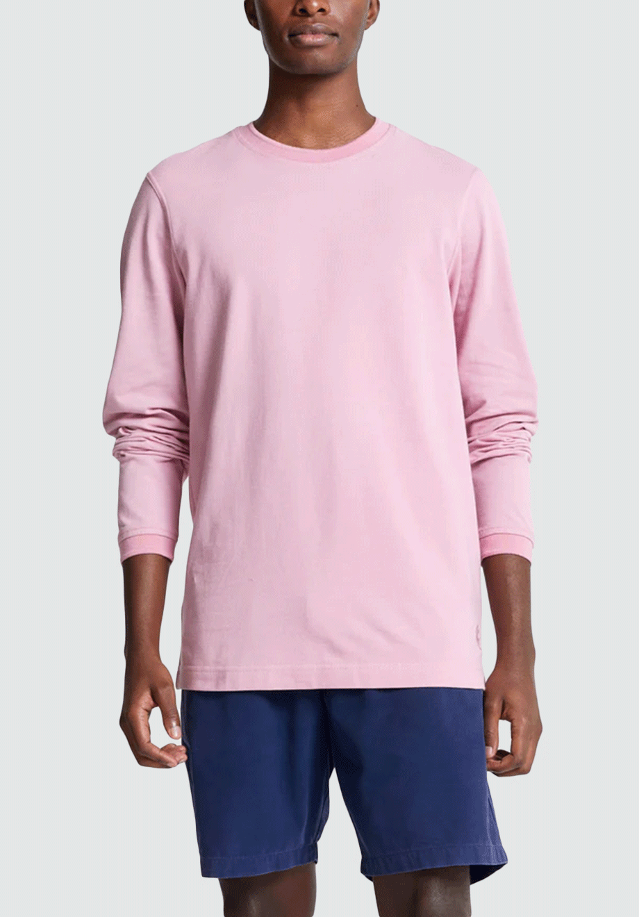 Cotton Long Sleeve Pique | Dusty Pink