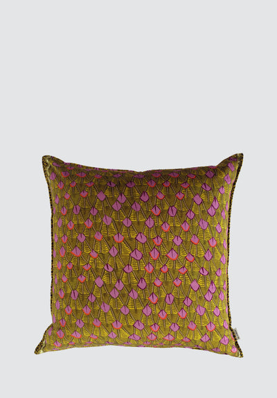 Feather | Chartreuse Velvet Cushion Cover