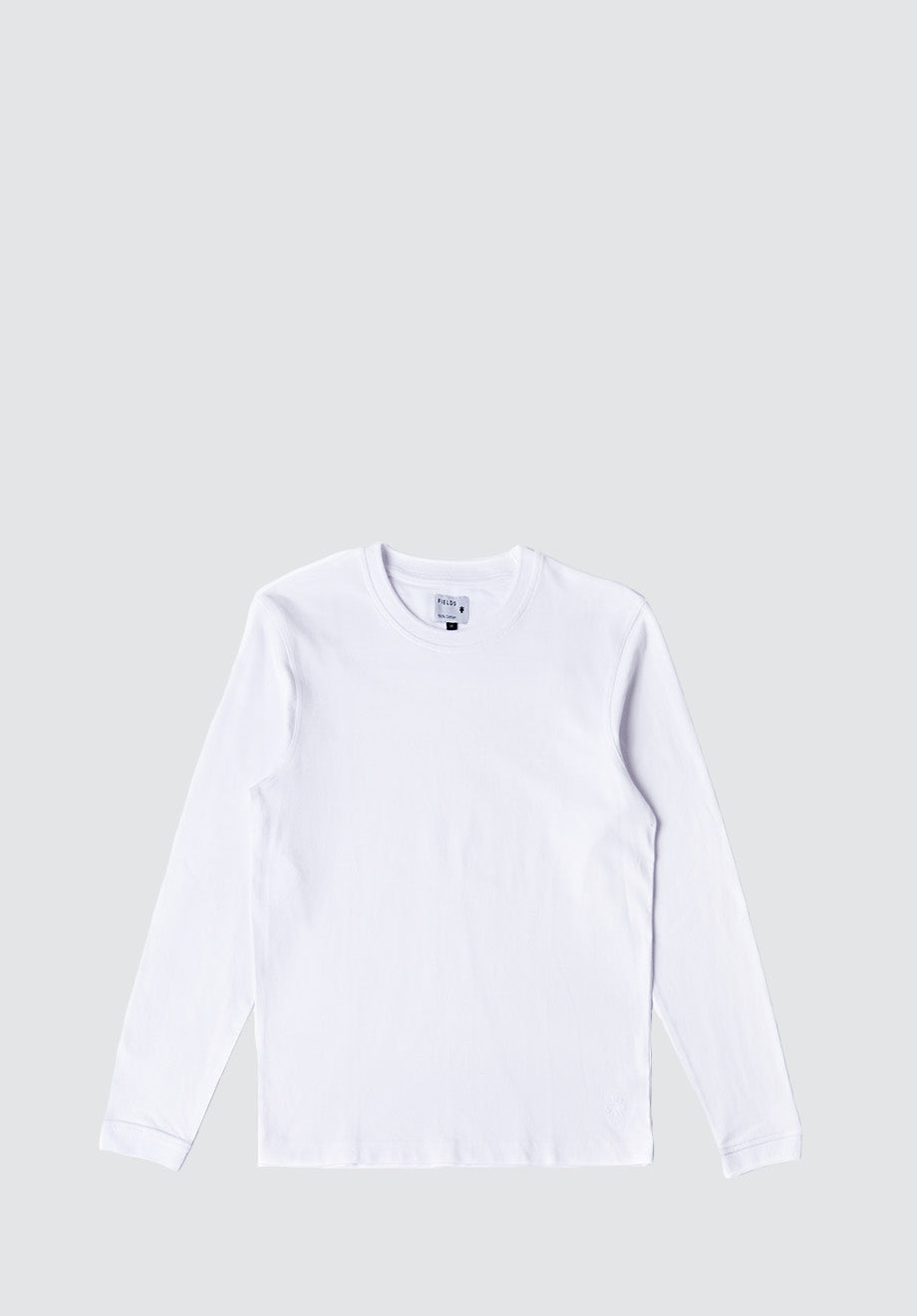 Cotton Long Sleeve Pique | Brilliant White