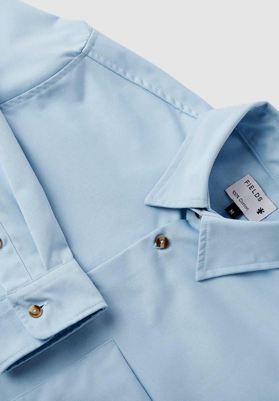 1 Pocket Cotton Shirt | Blue Bell