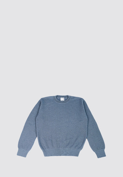 Wool & Mohair Round Neck Knit | Folkstone Grey