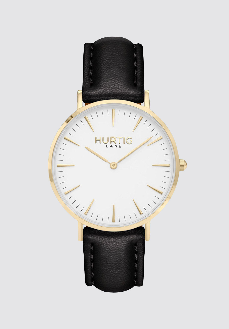 Mykonos Vegan Leather Watch Gold | White & Black
