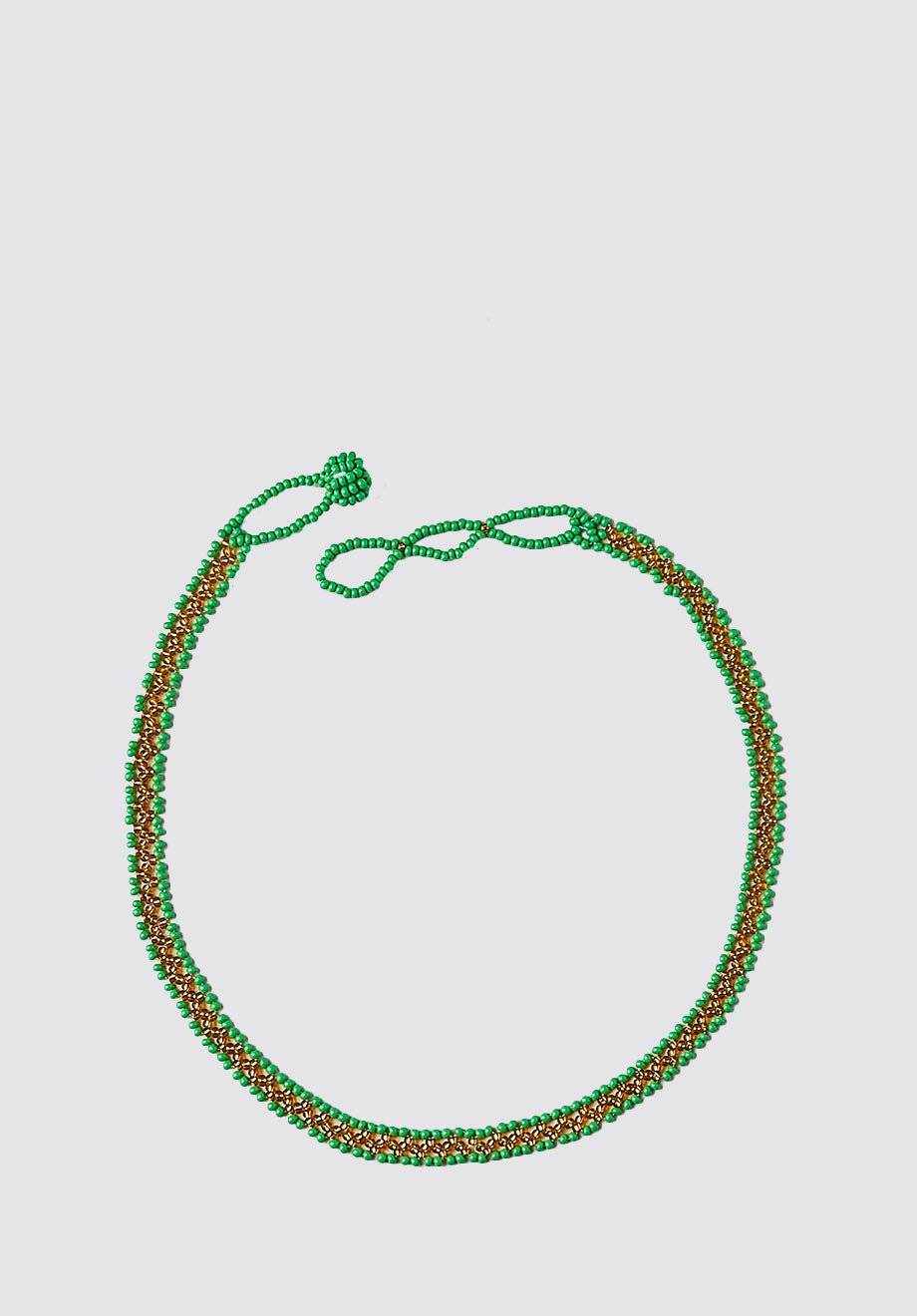 Beaded Necklace | Mathe's Green & Gold
