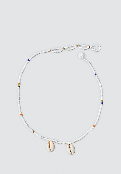 Beaded Necklace | Double Shell
