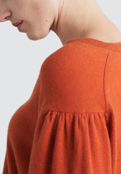 Cashmere V Neck Sweater | Orange