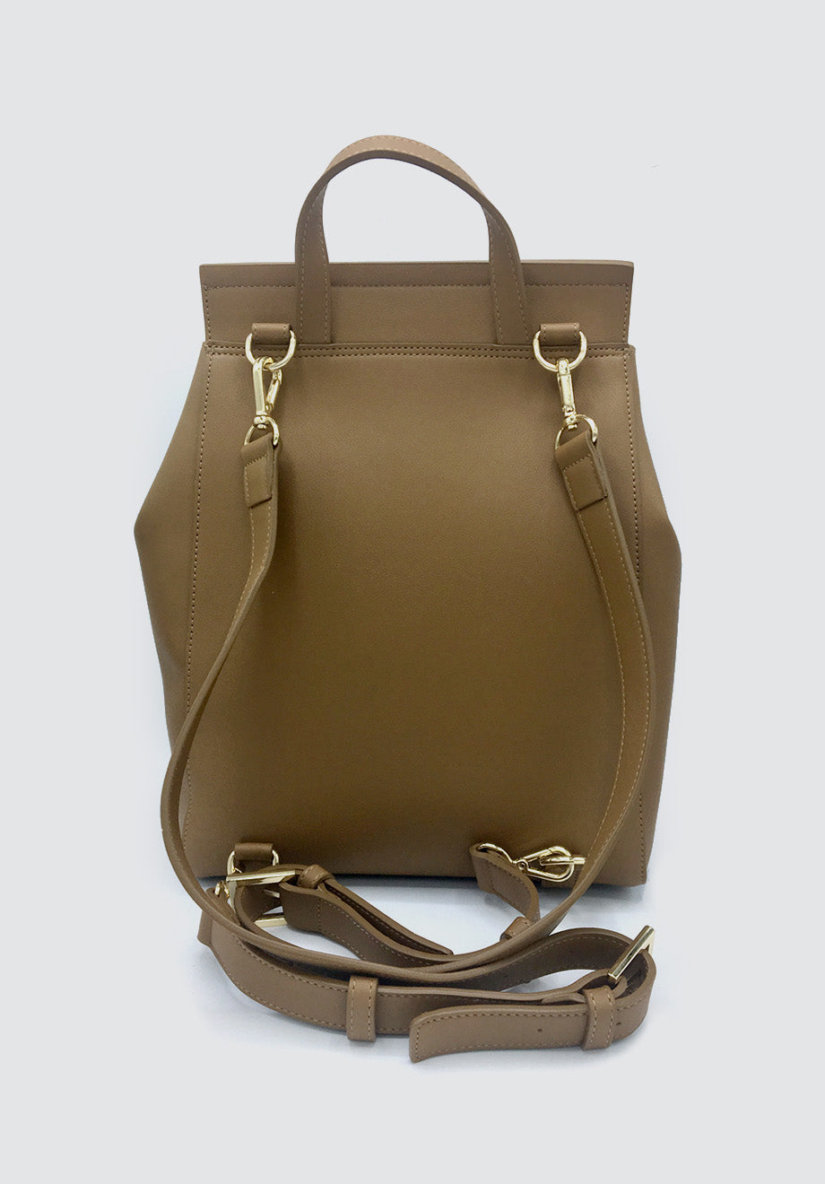 Livia | Tan Vegan Leather Backpack