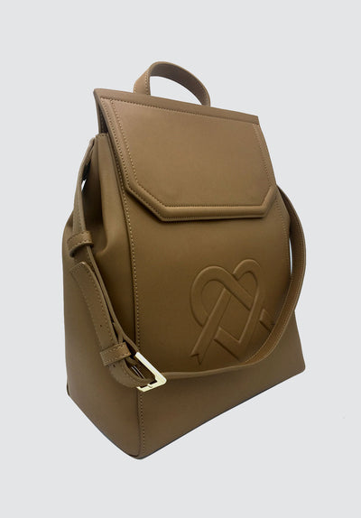 Livia | Tan Vegan Leather Backpack