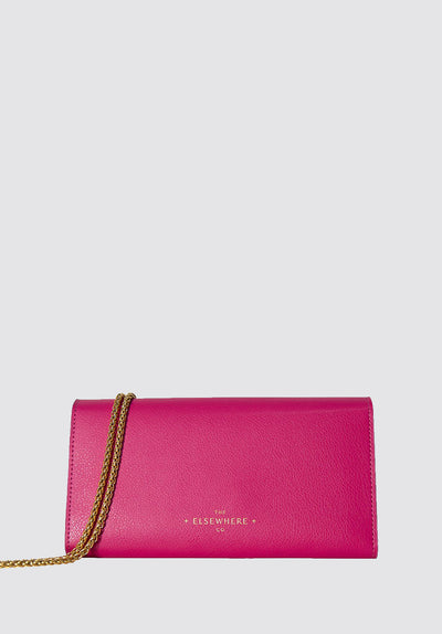 The Elsewhere Co  Leather Passport Cover and Card Wallet - Pink