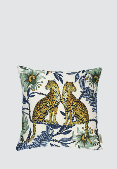 Lovebird Leopards | Tanzanite Cushion Cover