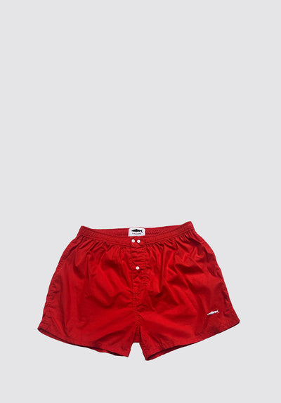 Red Cotton Boxer Shorts