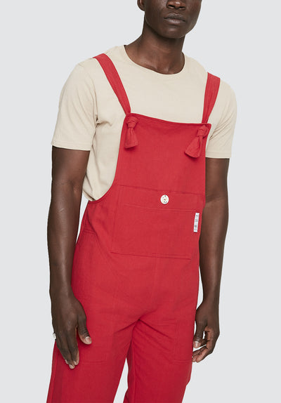 Unisex Dungarees | Red
