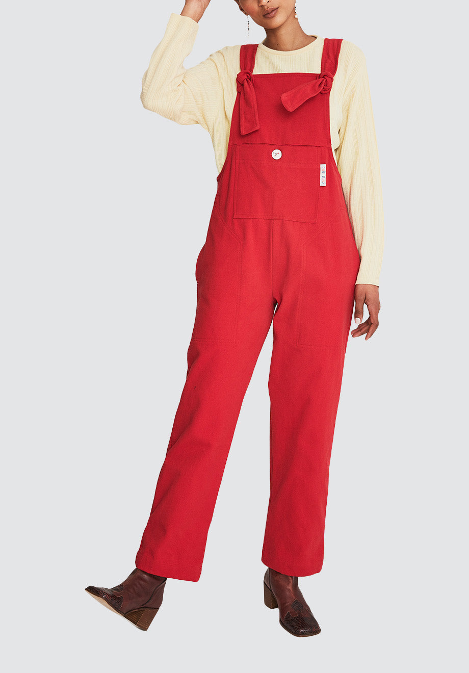 Unisex Dungarees | Red