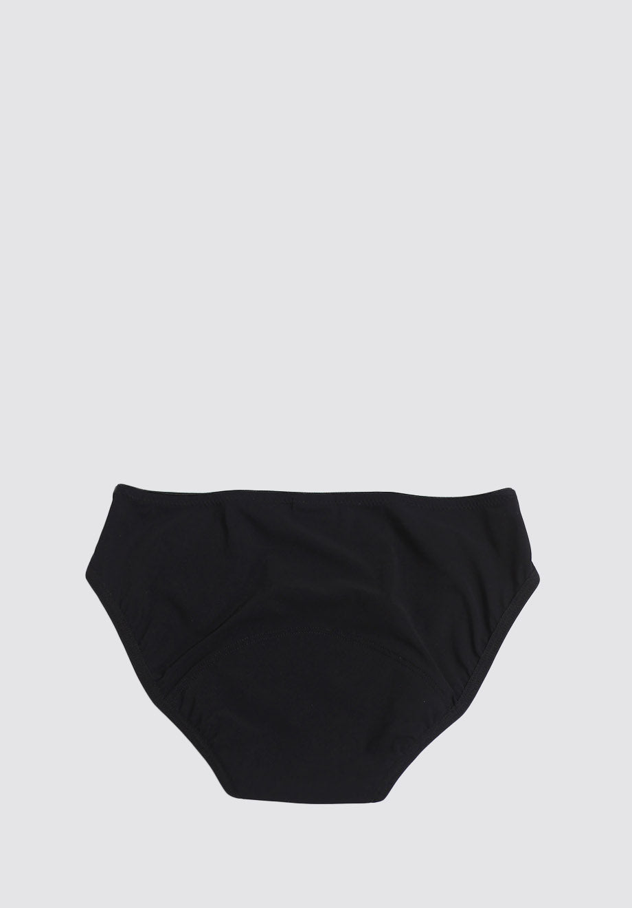 Black Simple Mid-Waist Panties