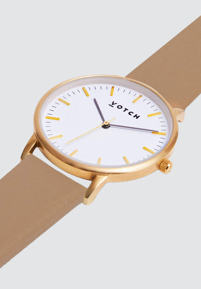 Moment Watch | Gold & Tan