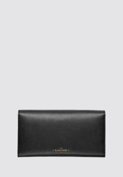 Recycled Leather Women's Wallet | Nightfall Black