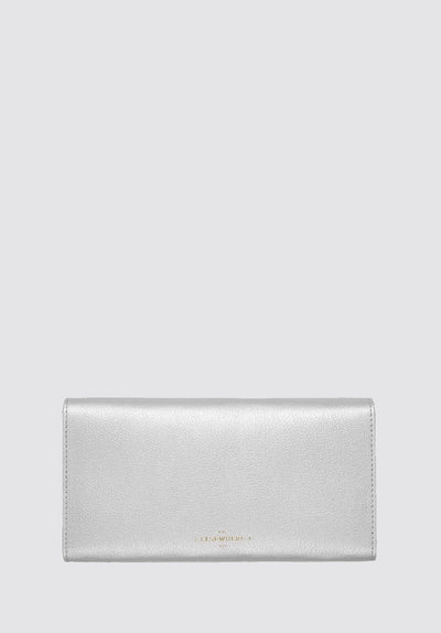 Recycled Leather Women's Wallet | Faraway Silver