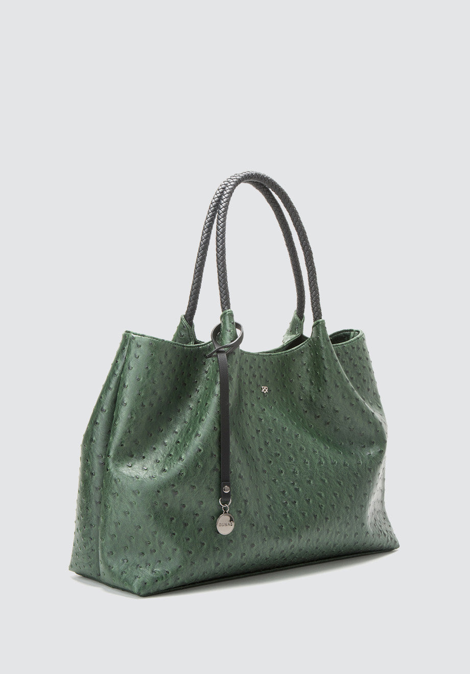 Naomi | Dark Green Vegan Leather Tote Bag