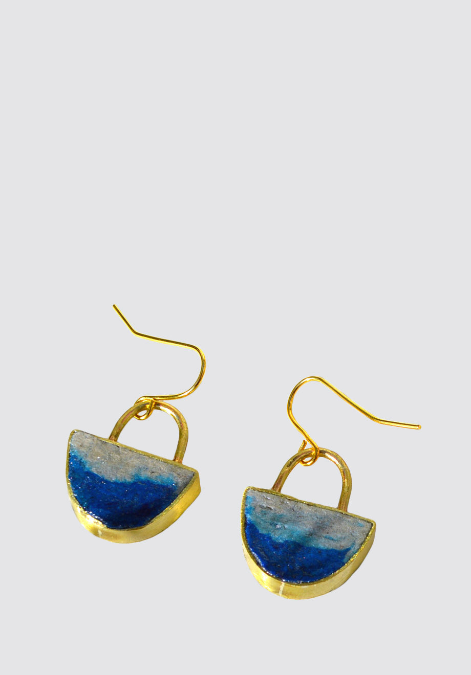 Crescent Earrings | Blue