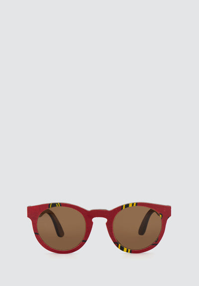 Owl Sunglasses | African Fabric 5 | UV400 Brown