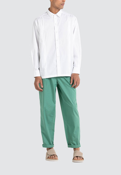Front Pleat Pant | Mineral Green