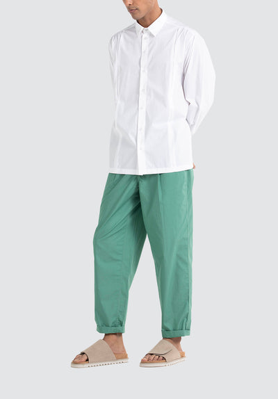 Front Pleat Pant | Mineral Green