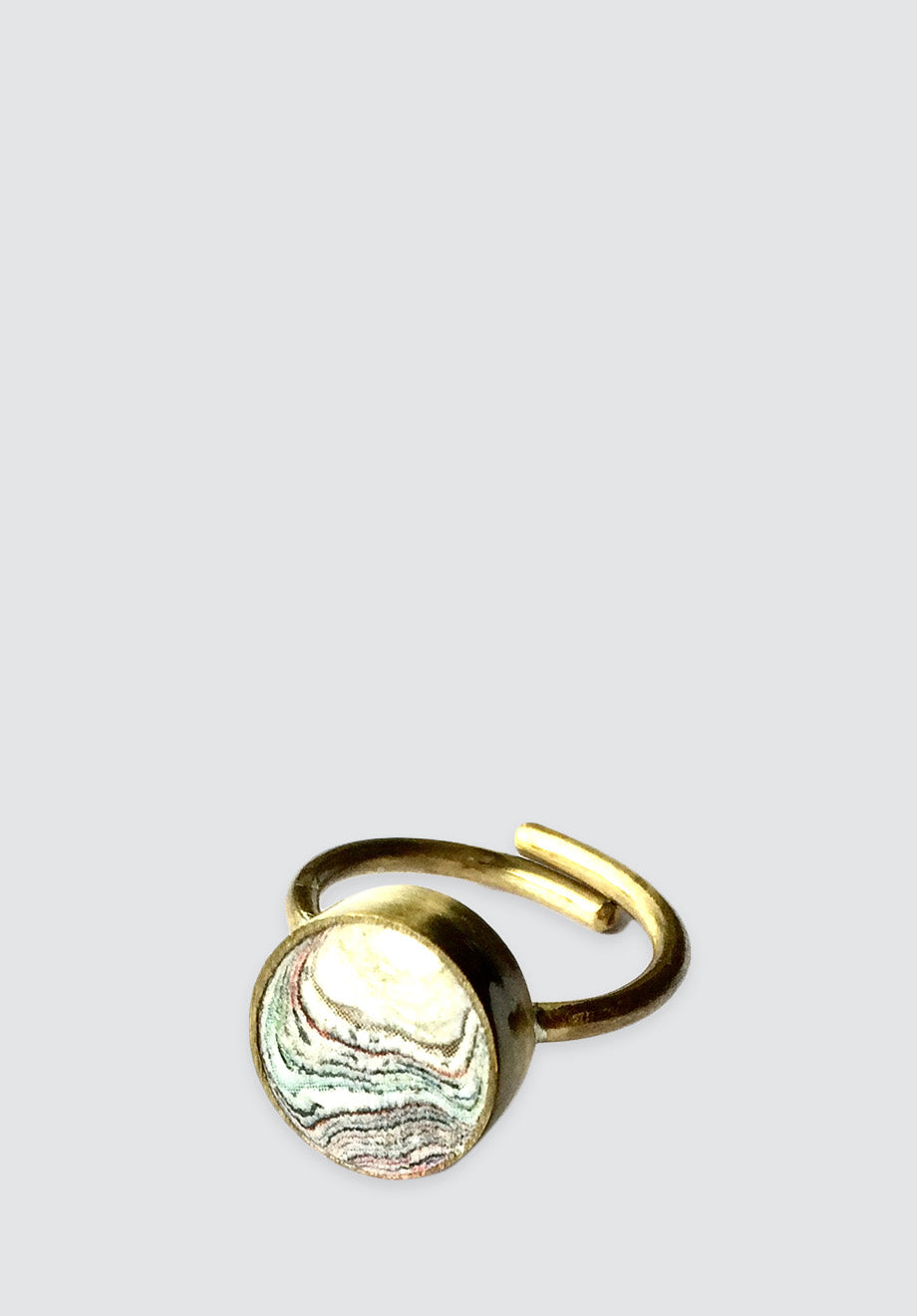 Pearl Paper and Brass Ring