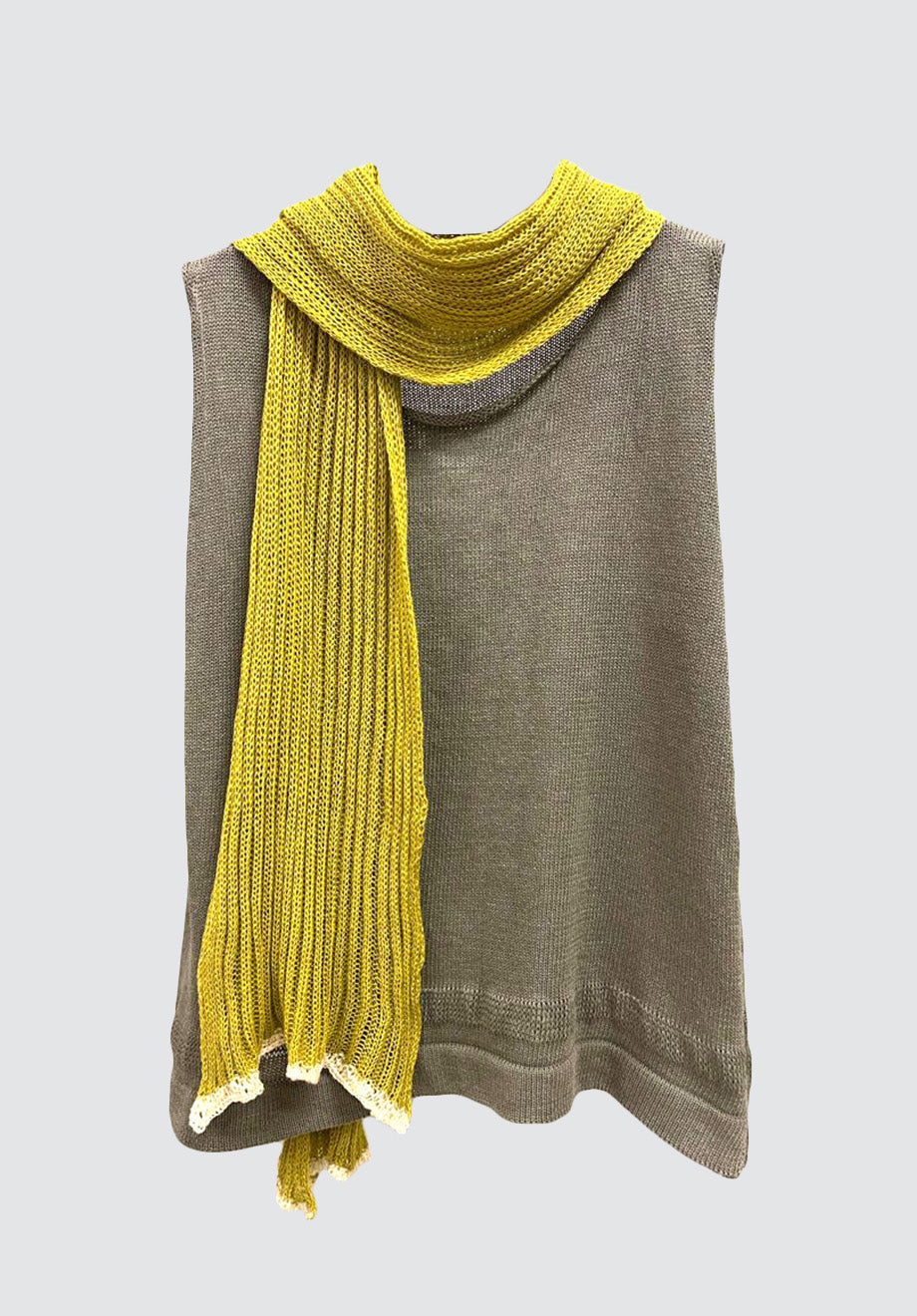 Spring Scarf | Chartreuse & Ivory