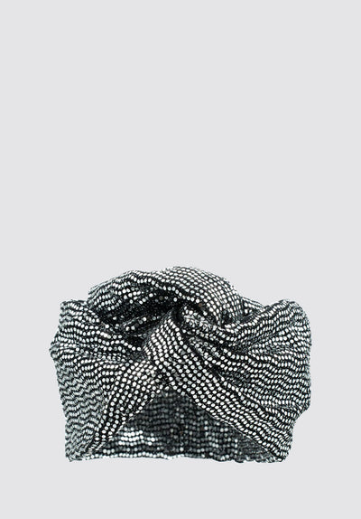 Sequin Turban | Silver