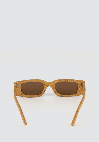 Wave Sunglasses | Black Cork | UV400 Brown