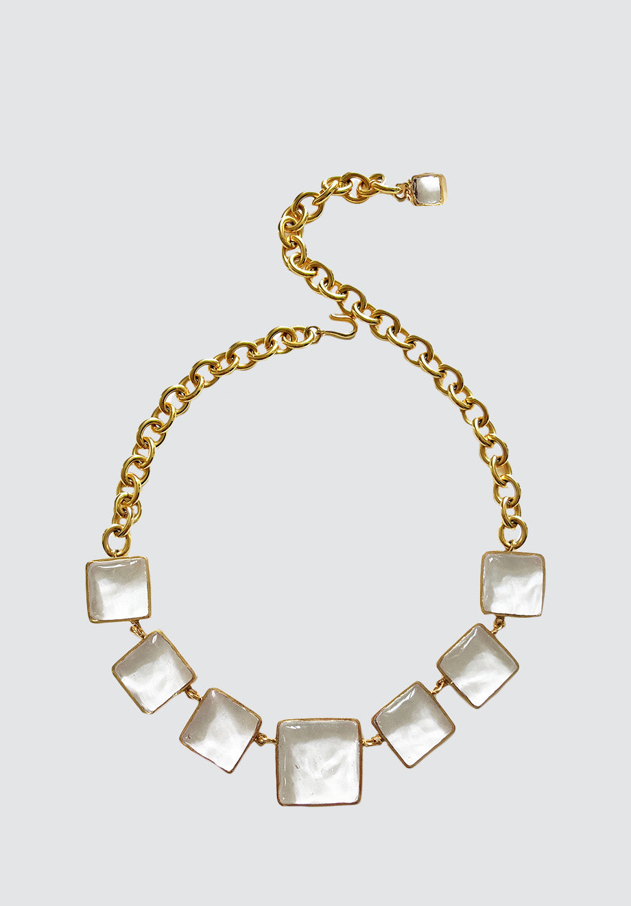 Chain & Crystal Pave Necklace