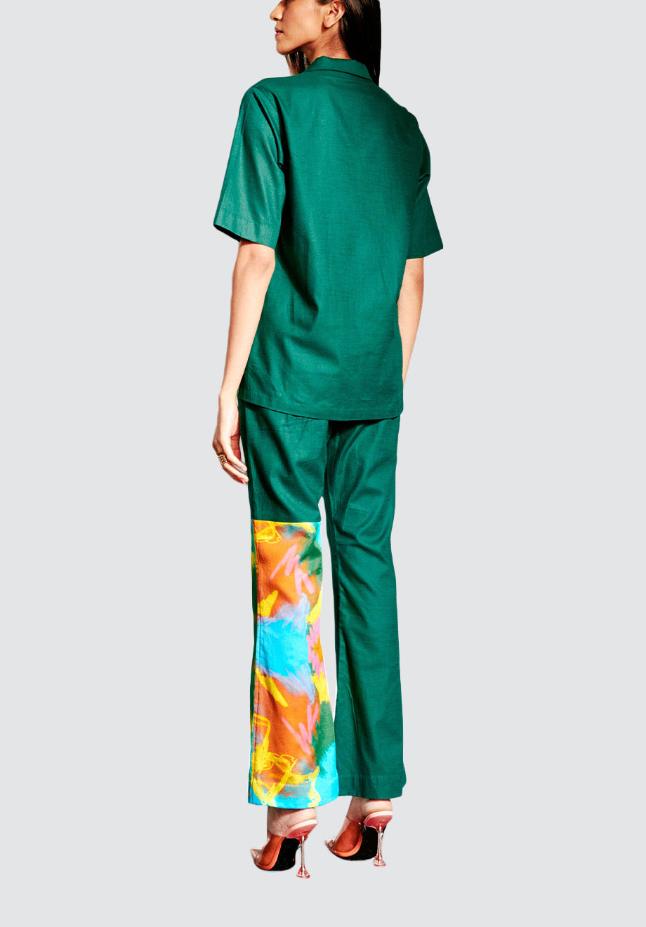 Untitled Panelled Flared Pants